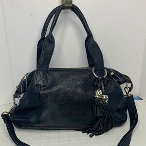 Cuore & Pelle Amelia Satchel in Black leather